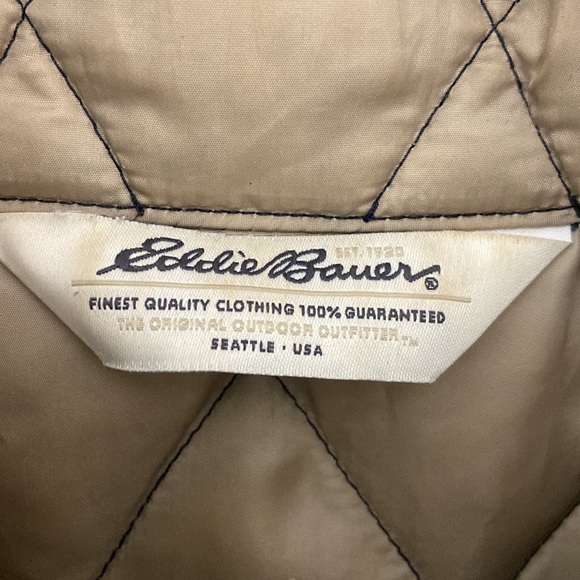 Eddie Bauer Goose Down Black Quilted Puffer Vest - Picture 4 of 6